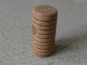 a cork on a countertop