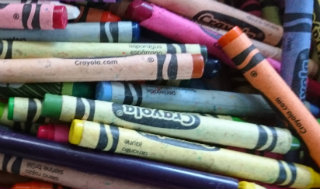 a box of crayons