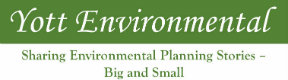 Yott Environmental logo with tagline Sharing Environmental Planning Stories - Big and Small